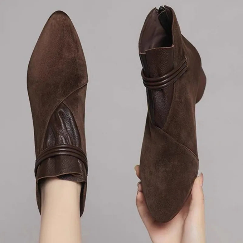 Connor מגפי זמש עם רוכסן