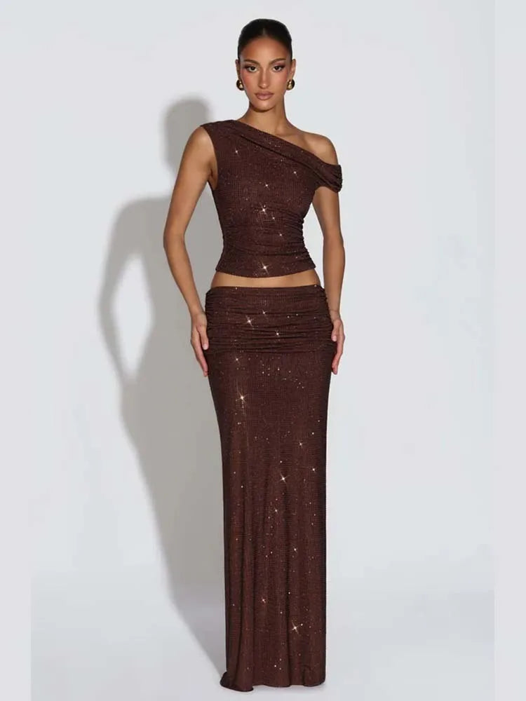 סט טופ וחצאית אלגנט