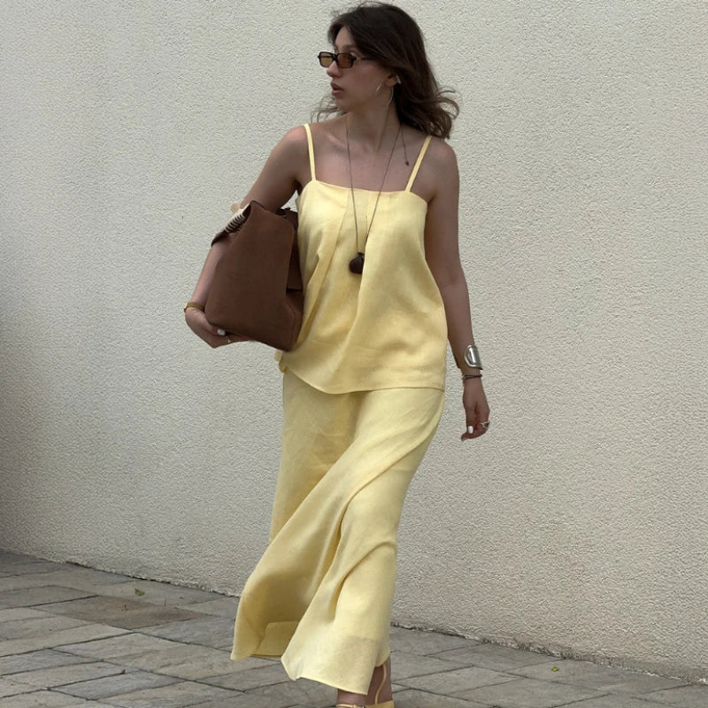 חצאית כותנה קז'ואל דגם סהר