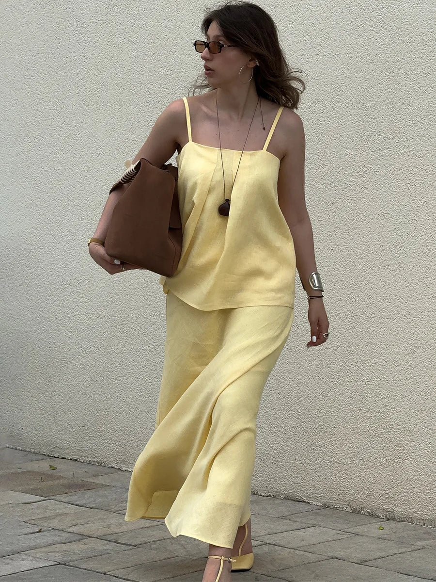 חצאית כותנה קז'ואל דגם סהר