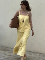 חצאית כותנה קז'ואל דגם סהר