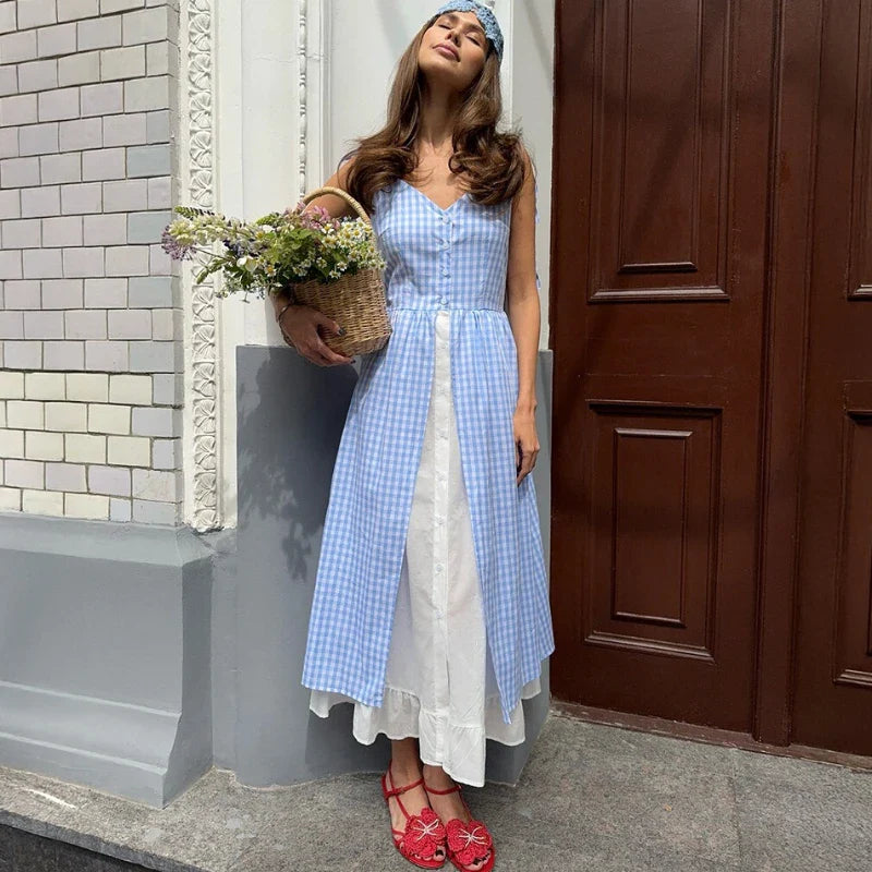 שמלה קלאסית כתפיות צרות