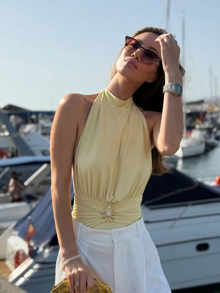 טופ אלגנט צווארון גבוה