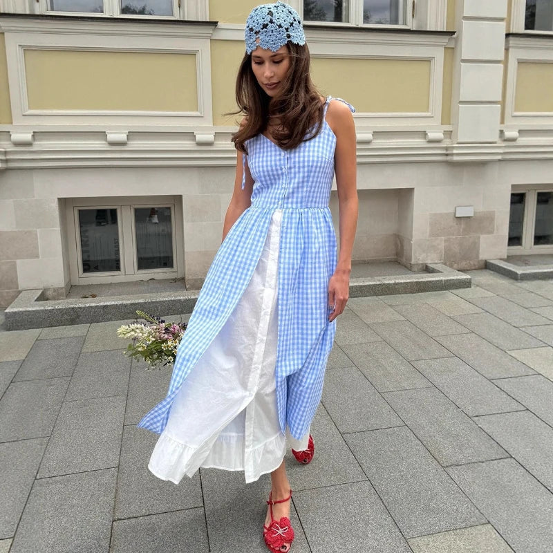 שמלה קלאסית כתפיות צרות