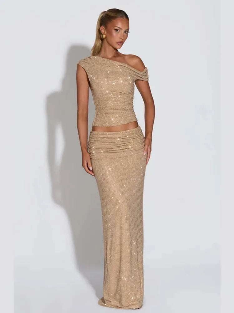 סט טופ וחצאית אלגנט