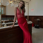 שמלת צווארון וי אופנתית