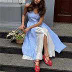 שמלה קלאסית כתפיות צרות