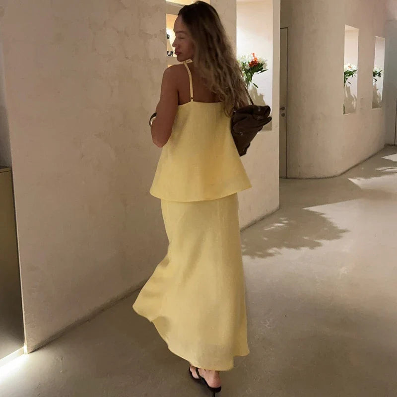 חצאית כותנה קז'ואל דגם סהר