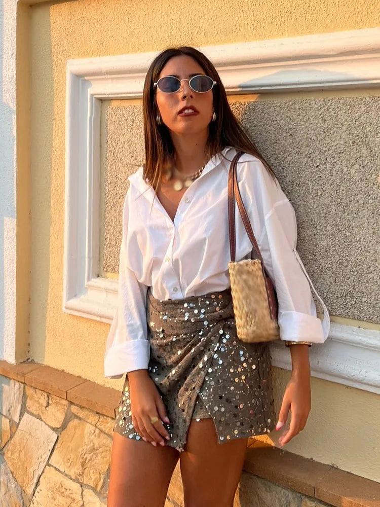 חצאית נצנצים מיני