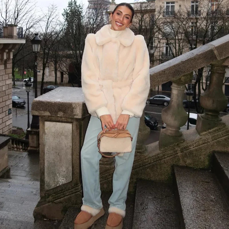 מעיל פרווה אופנתי