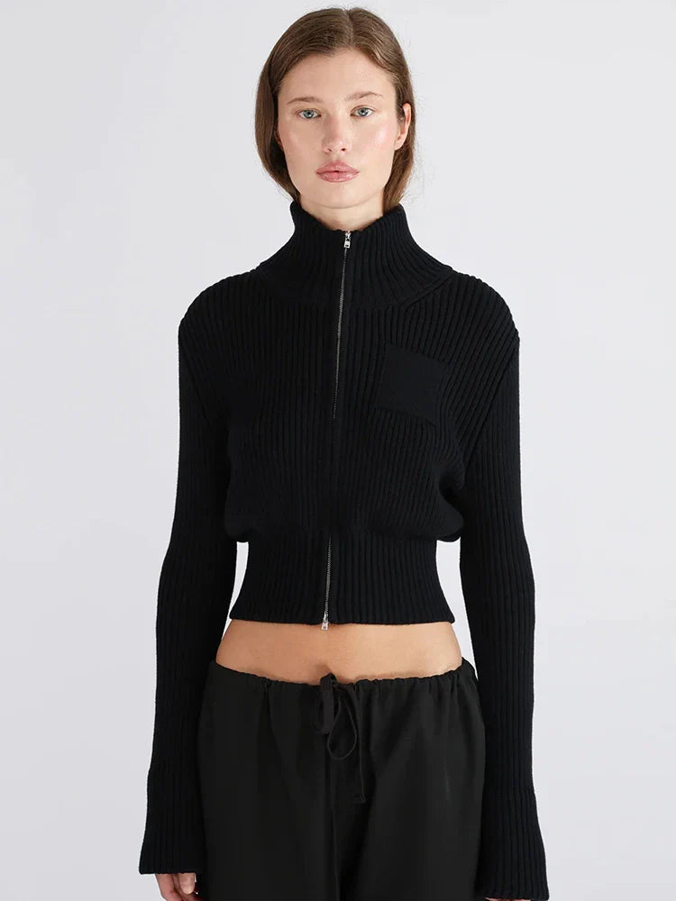 סוודר קרדיגן עם רוכסן