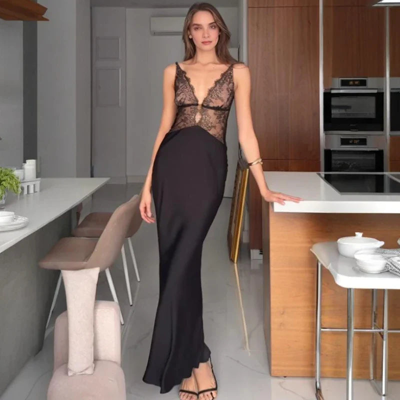 שמלת צווארון וי אופנתית