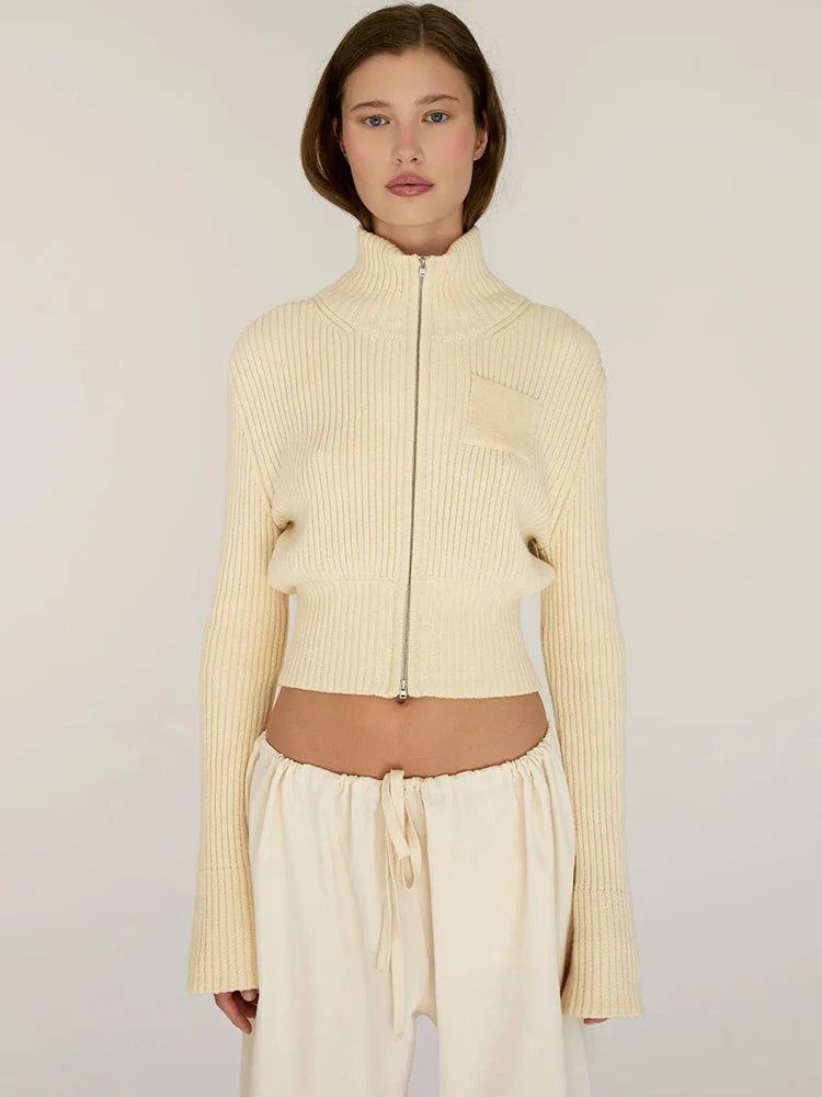 סוודר קרדיגן עם רוכסן