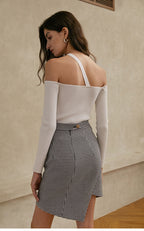 Livia חצאית מיני בהדפס משבצות